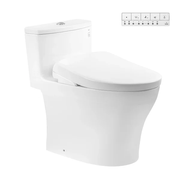 Bàn cầu MS885CDRW23#XW nắp rửa điện tử TCF47360GAA