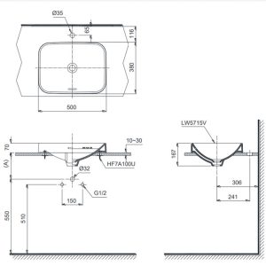 Bản vẽ chậu rửa lavabo LT5715