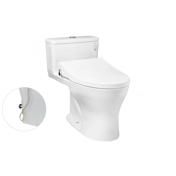 Bàn cầu MS855DE4#XW 1 khối nắp rửa cơ TCW1211A