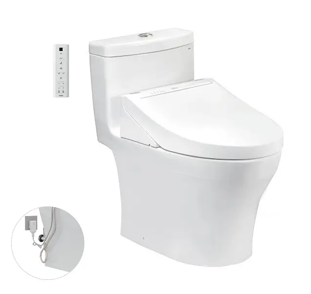 Bàn cầu MS889DRW14#XW nắp rửa điện tử TCF24410AAA